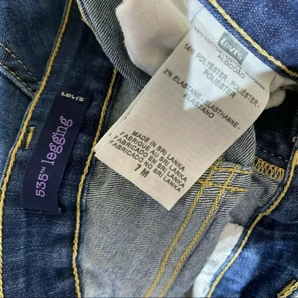 Levi's 535‎ leggings 7M blue jeans Retro Casual - Picture 5 of 5